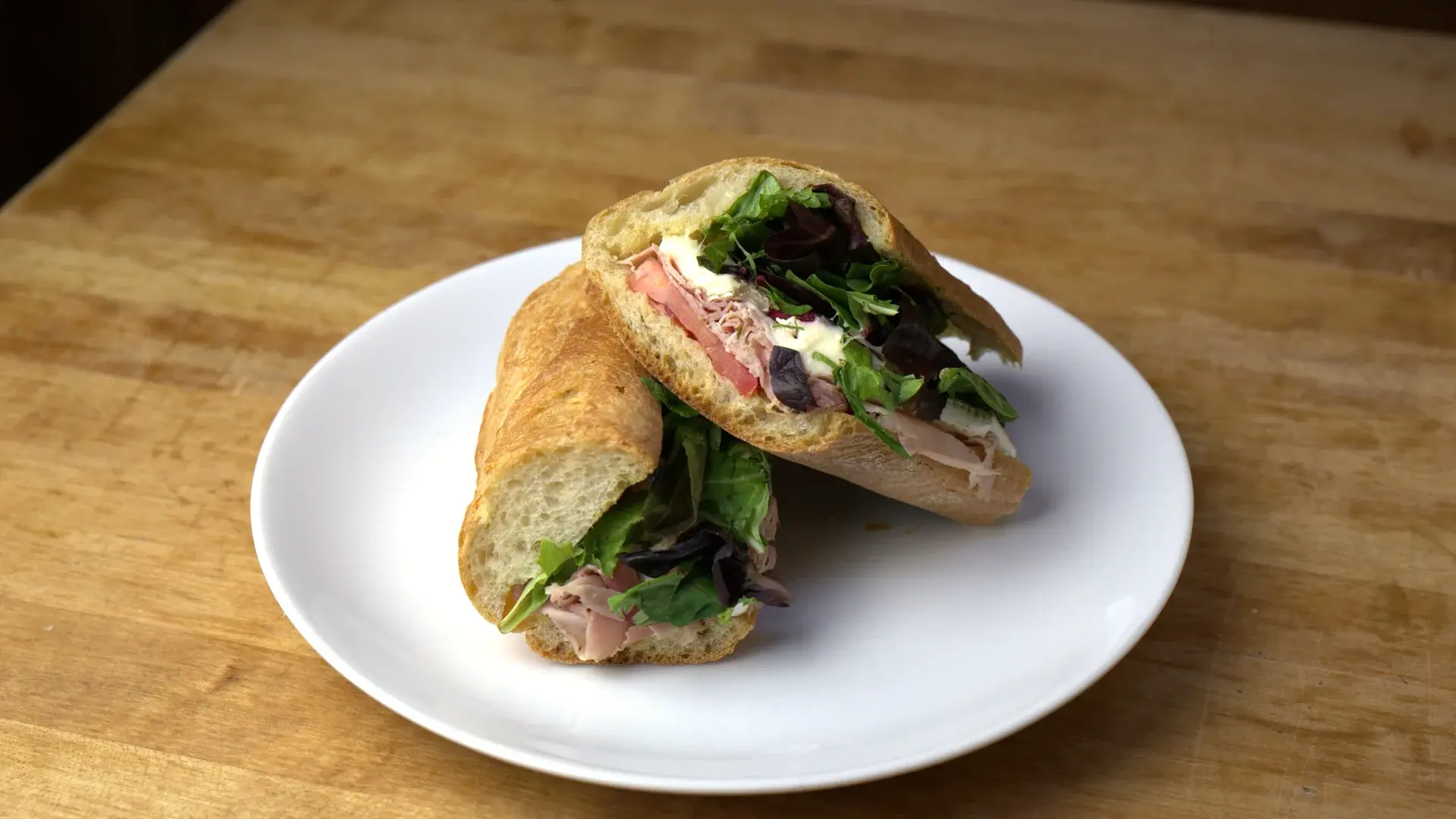 A freshly prepared sandwich for weekday lunch